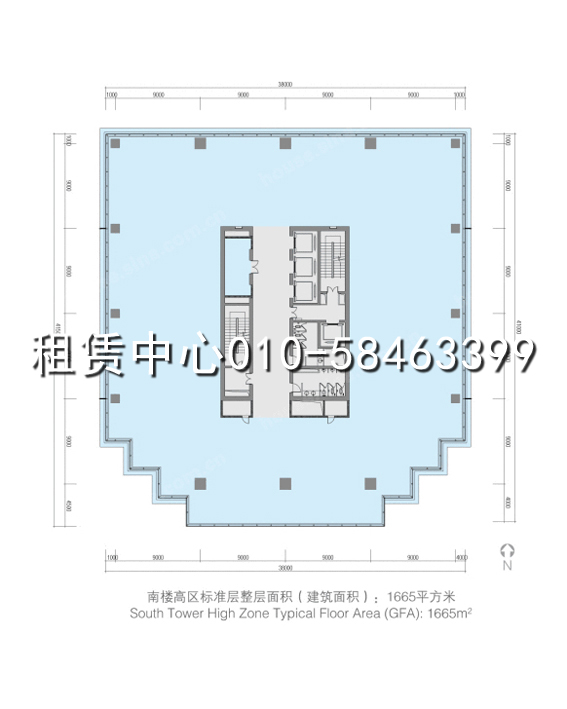 中海广场南楼高区平面图