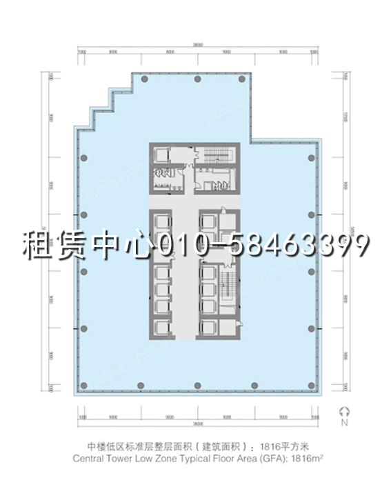 中海广场中楼低区平面图